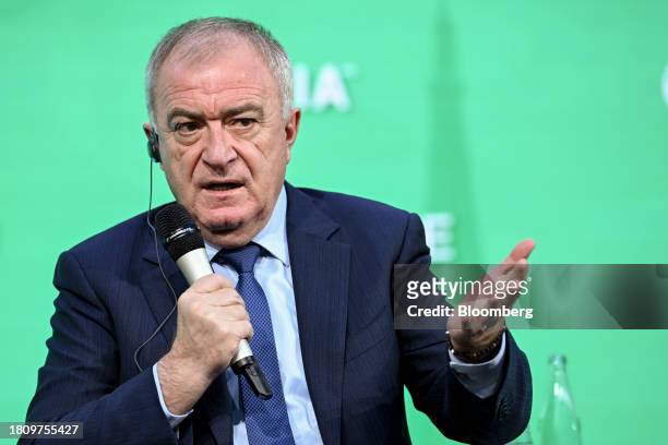 Ion Sterian, chief executive officer of Transgaz SA, speaks during the International Economic Forum of the Americas conference in Paris, France, on...