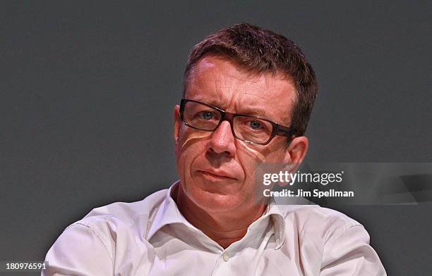 Screenwriter Peter Morgan attends Meet The Actors at the Apple Store Soho on September 18, 2013 in New York City.