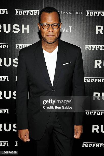 Jeffrey Fletcher attends the Ferrari & The Cinema Society screening of "Rush" at Chelsea Clearview Cinemas on September 18, 2013 in New York City.