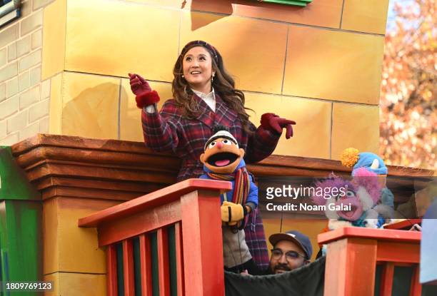 Ashley Park attends the 2023 Macy's Thanksgiving Day Parade on November 23, 2023 in New York City.