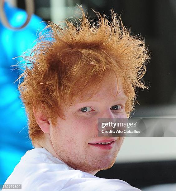 Ed Sheeran is seen in Soho on September 18, 2013 in New York City.