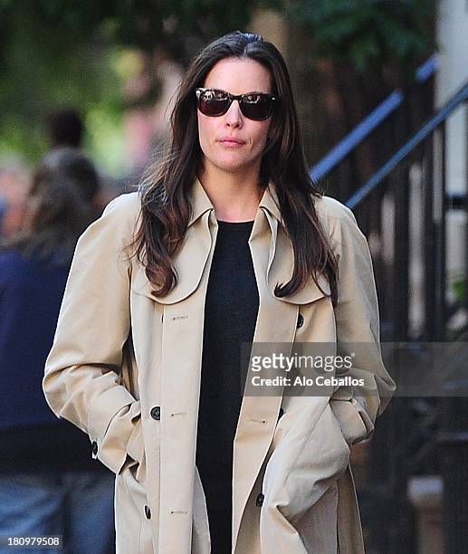Liv Tyler is seen in the West Village on September 18, 2013 in New York City.