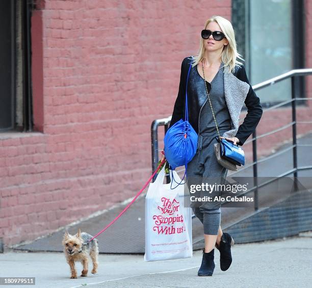 Naomi Watts is seen in Soho on September 18, 2013 in New York City.