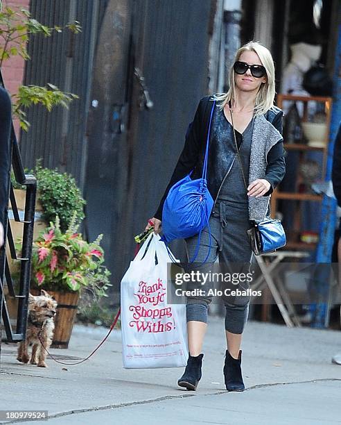 Naomi Watts is seen in Soho on September 18, 2013 in New York City.