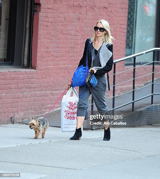 Naomi Watts is seen in Soho on September 18, 2013 in New York City.