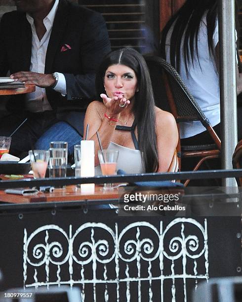 Teresa Giudice is seen in the Meat Packing District on September 18, 2013 in New York City.
