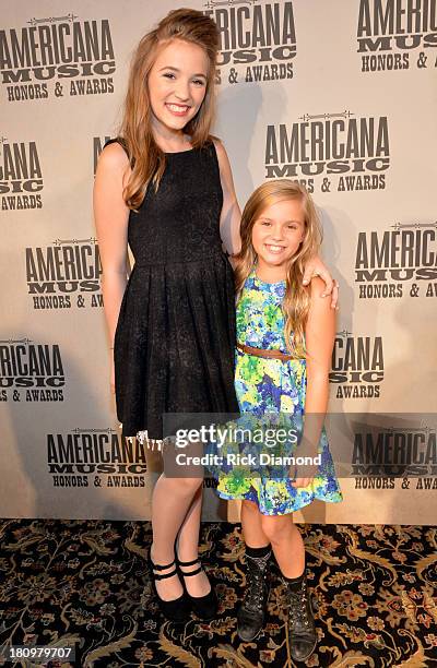 Lennon Stella and Maisy Stella attend the 12th Annual Americana Music Honors And Awards Ceremony Presented By Nissan on September 18, 2013 in...