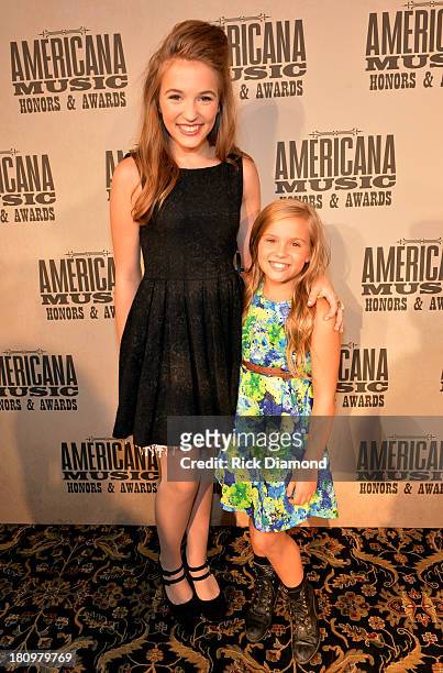 Lennon Stella and Maisy Stella attend the 12th Annual Americana Music Honors And Awards Ceremony Presented By Nissan on September 18, 2013 in...