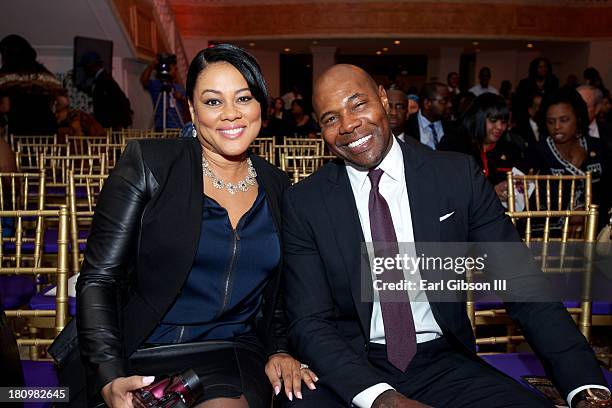 Lela Rochon joins her husband Antoine Fuqua as he is being hononred by the CBC Spouses 17th Annual Celebration of Leadership in the Fine Arts on Day...