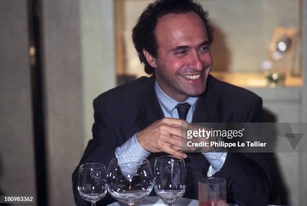 Olivier Dassault, French UMP politician during a lunch in 1989, France ;Olivier Dassault homme politique francais UMP au cours d'un diner en 1989,...