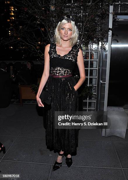 Sophie Sumner attends the Ferrari & The Cinema Society screening of "Rush" after part at Hotel Americano on September 18, 2013 in New York City.