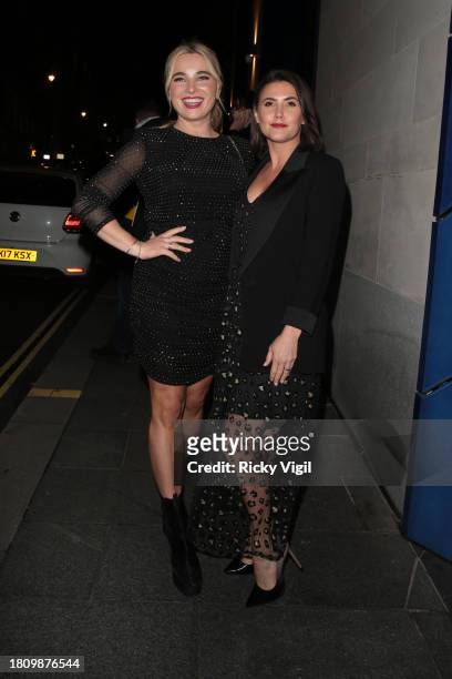 Sian Welby and Aimee Vivian seen attending Global's Make Some Noise Night Gala at The Londoner Hotel on November 21, 2023 in London, England.