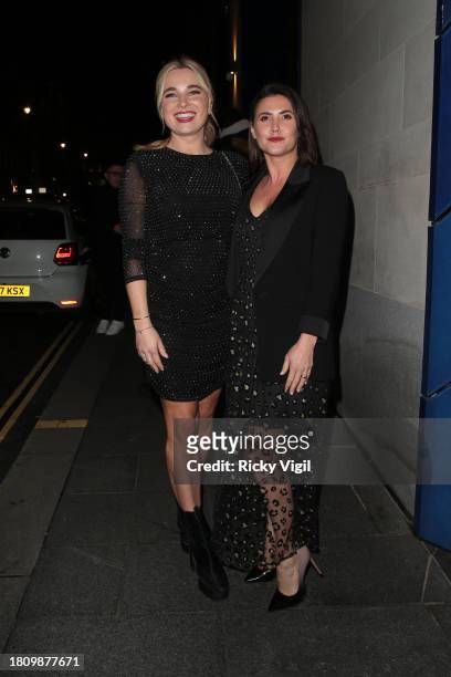 Sian Welby and Aimee Vivian seen attending Global's Make Some Noise Night Gala at The Londoner Hotel on November 21, 2023 in London, England.