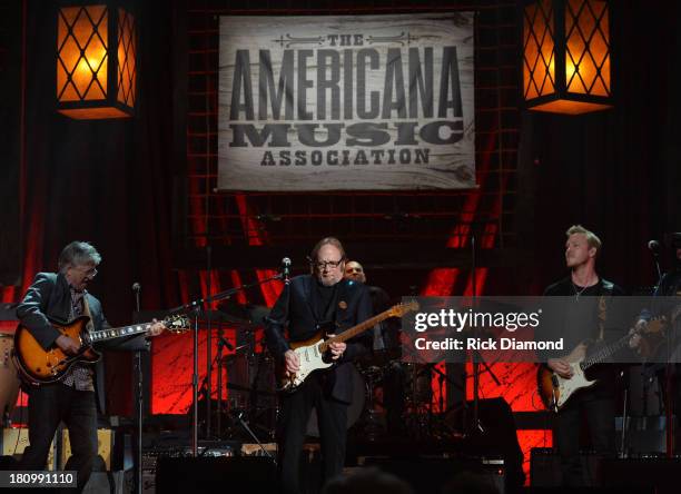 Richie Furay, Stephen Stills, and Kenny Wayne Shepherd of Buffalo Springfield perform at the 12th Annual Americana Music Honors And Awards Ceremony...