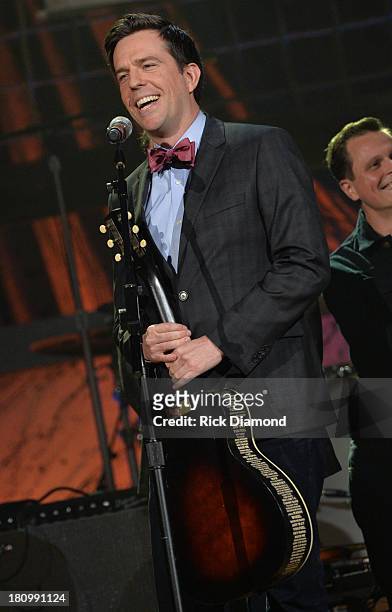 Ed Helms presents the Trailblazer Award to Old Crow Medicine Show at the 12th Annual Americana Music Honors And Awards Ceremony Presented By Nissan...