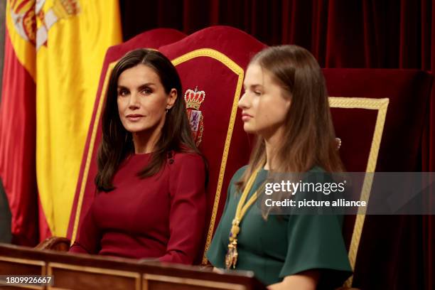 Madrid, Spain; .- King, accompanied by Queen Letizia and the Princess of Asturias, opens the fifteenth legislature of Spain with a speech in the...