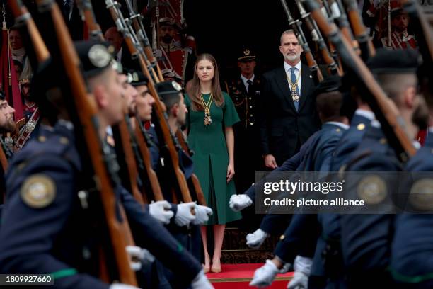 Madrid, Spain; .- King, accompanied by Queen Letizia and the Princess of Asturias, opens the fifteenth legislature of Spain with a speech in the...