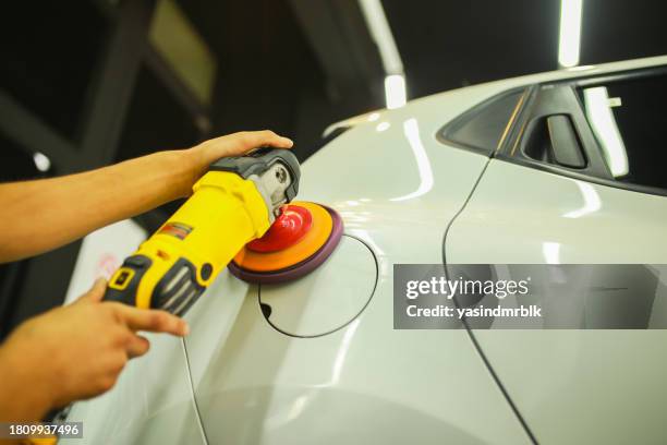 car detailed cleaning polishing process - polishing stock pictures, royalty-free photos & images