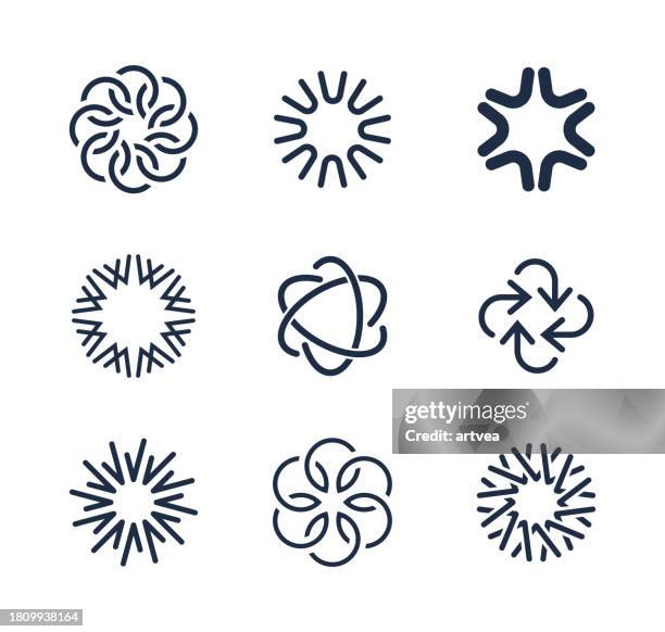 stockillustraties, clipart, cartoons en iconen met logo elements design - vonk