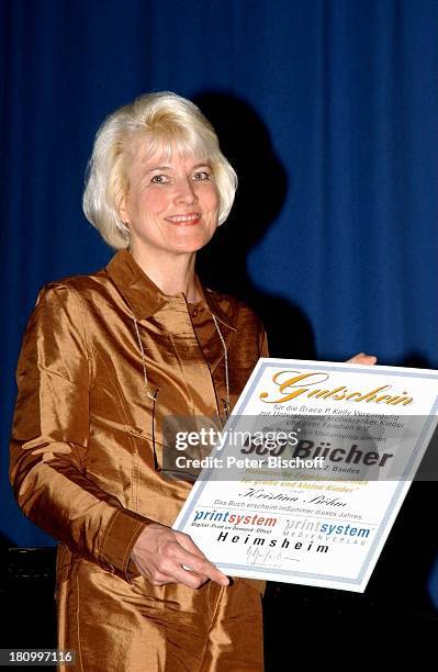 Kristina Böhm , Benefiz-Konzert für todkranke Kinder, Schönwald , 9.4.2003, Rehabilitationsklinik "Katharinenhöhe", Bühne, Auftritt, Gutschein,...