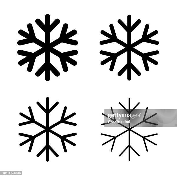 snowflakes - cold temperature stock illustrations