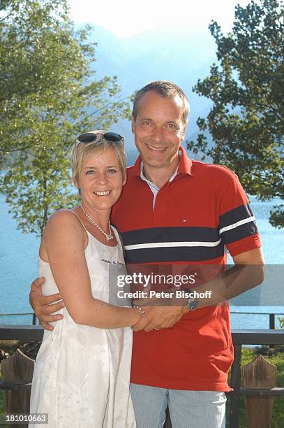 Daniela Lohmeyer, Christoph Schobesberger, Urlaub, Lago di Ledro/Italien, , Gardasee, Schauspieler, Schauspielerin, Familie, Frau, Ehefrau, Mann,...