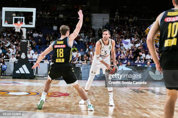 Rudy Fernandez of Real Madrid in action during the Turkish Airlines EuroLeague match between Real Madrid and Alba Berlin at WiZink Center on November...