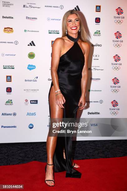 Presenter Orla Chennaoui poses for a photo as she arrives for the Team GB Ball 2023 at The Savoy Hotel on November 23, 2023 in London, England.