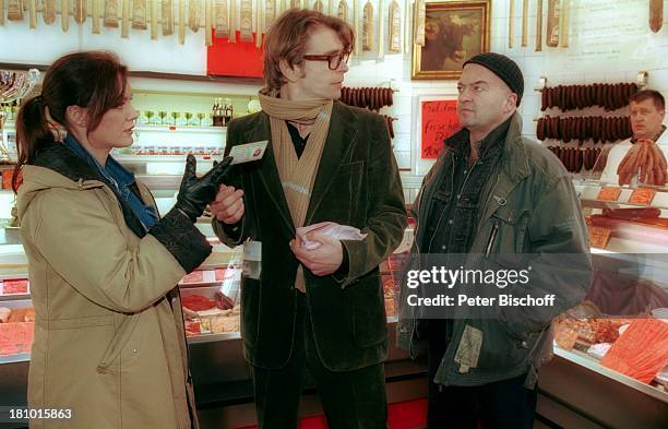 Maja Maranow, Tonio Arango, Florian Martens, , Bruno F.Apitz , ZDF-Serie "Ein starkes Team", Folge: "Lebende Ziele , Berlin, 20.2.2004, Fleischerei,...