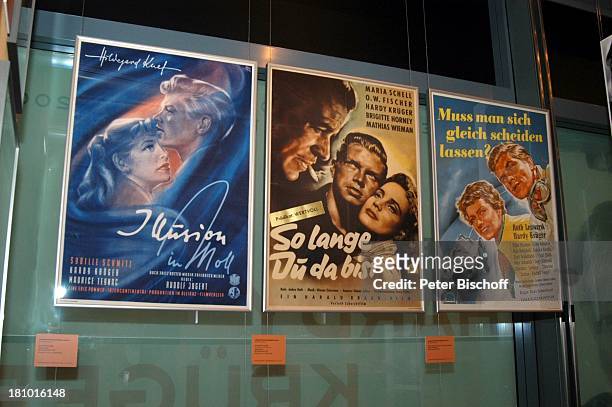 Filmplakate aus den 50 und 60 er Jahren: "Illusion in Moll", "So lange Du da bist", "Muss man sich gleich scheiden lassen?", Ausstellung zum 75....