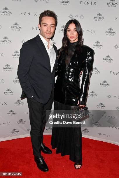 Ed Westwick and Amy Jackson attend the VIP launch of FENIX Manchester, in partnership with PATRÓN El Cielo, on November 23, 2023 in Manchester,...