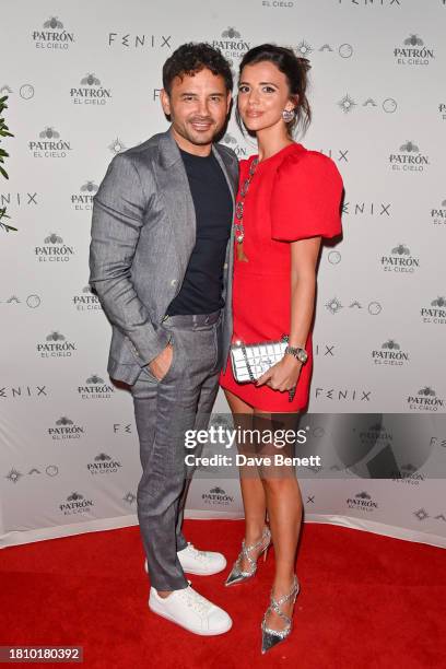 Ryan Thomas and Lucy Mecklenburgh attend the VIP launch of FENIX Manchester, in partnership with PATRÓN El Cielo, on November 23, 2023 in Manchester,...