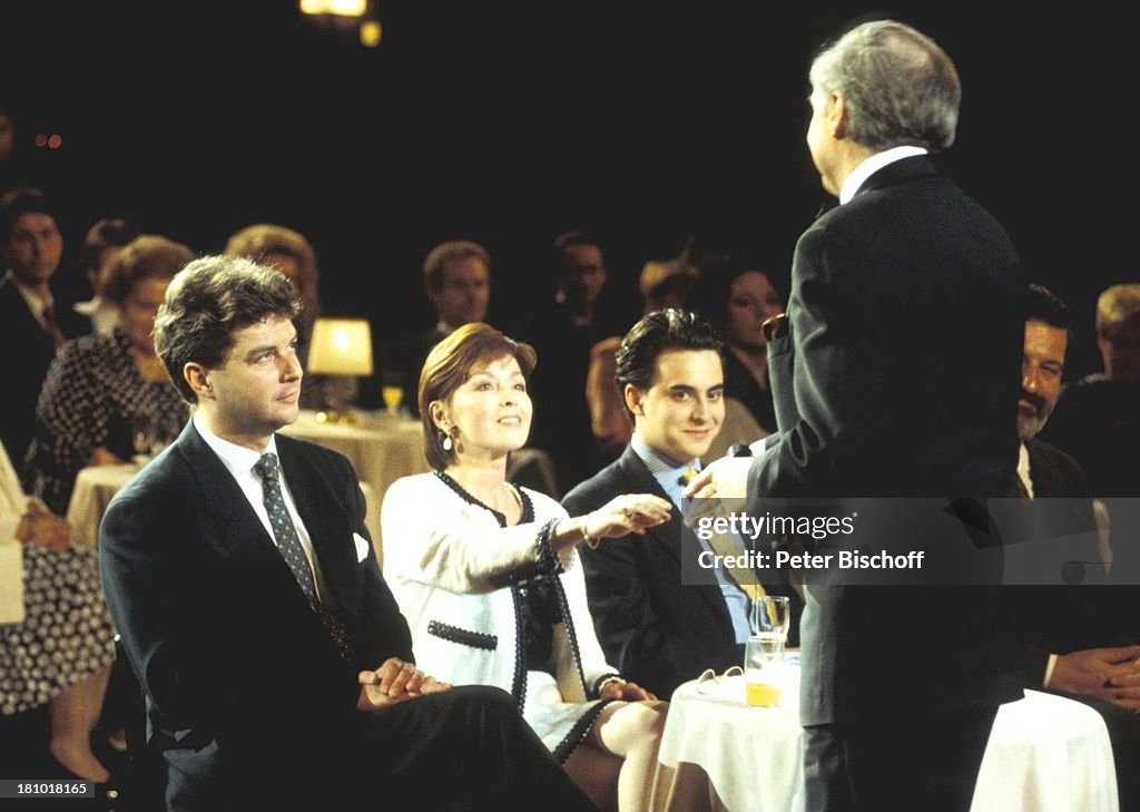 Harald Juhnke (von hi.), Ehefrau Susanne Juhnke, Sohn Peer Juhnk