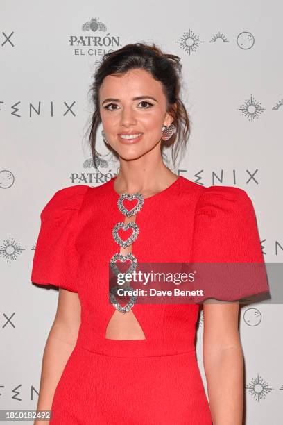 Lucy Mecklenburgh attends the VIP launch of FENIX Manchester, in partnership with PATRÓN El Cielo, on November 23, 2023 in Manchester, England.