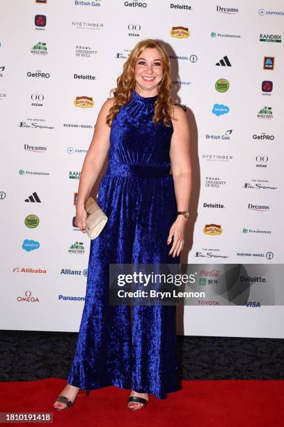 Joanna Rowsell poses for a photo as she arrives for the Team GB Ball 2023 at The Savoy Hotel on November 23, 2023 in London, England.
