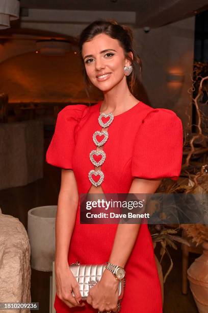 Lucy Mecklenburgh attends the VIP launch of FENIX Manchester, in partnership with PATRÓN El Cielo, on November 23, 2023 in Manchester, England.