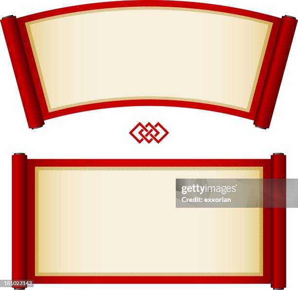 ilustraciones, imágenes clip art, dibujos animados e iconos de stock de desplazamiento china - rollo medios impresos