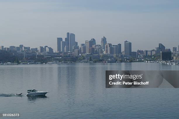 Seattle, Skyline, Hochhäuser, Boot, Bundesstaat Washington, USA, Amerika, Nordamerika, Reise, 532/2003,