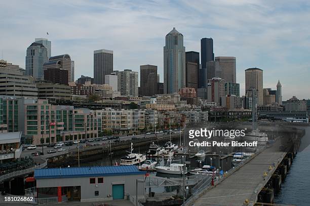 Seattle, Skyline, Waterfront, Hafen, Hochhäuser, Bundesstaat Washington, USA, Amerika, Nordamerika, Reise, 532/2003,