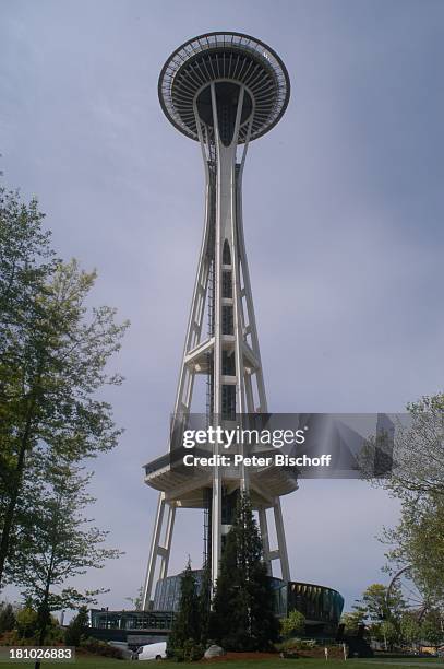 Seattle, 185 Meter hoher Turm "Space Needle", Wahrzeichen, Bundesstaat Washington, USA, Amerika, Nordamerika, Reise, 532/2003,