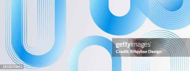 modern blue gradient curve line geometric abstract background on whiter design - rounded rectangle gray stock illustrations