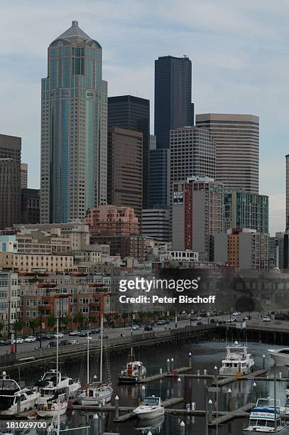 Seattle, Skyline, Waterfront, Hafen, Hochhäuser, Bundesstaat Washington, USA, Amerika, Nordamerika, Reise, 532/2003,
