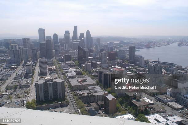 Seattle, Blick vom 185 Meter hohen Turm "Space Needle" auf die Stadt, Bundesstaat Washington, USA, Amerika, Nordamerika, Reise, 532/2003,