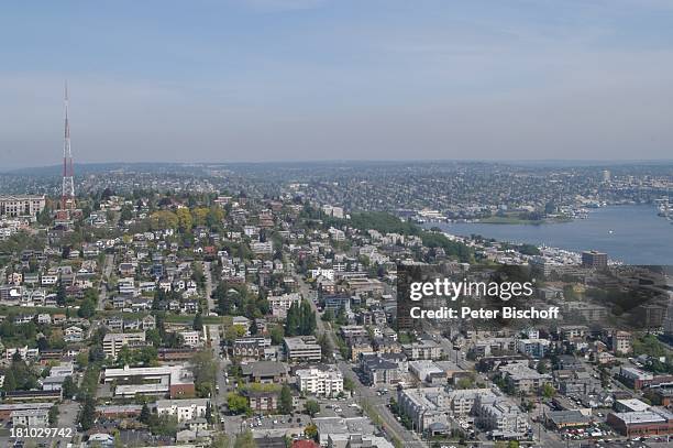 Seattle, Blick vom 185 Meter hohen Turm "Space Needle" auf die Stadt, Bundesstaat Washington, USA, Amerika, Nordamerika, Reise, 532/2003,