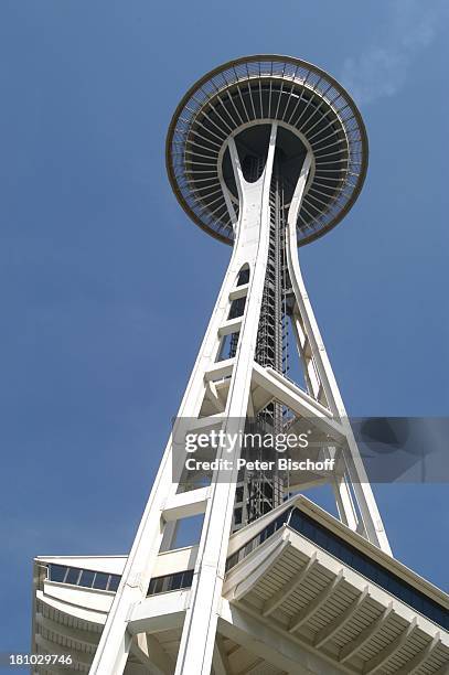 Seattle, 185 Meter hoher Turm "Space Needle", Wahrzeichen, Bundesstaat Washington, USA, Amerika, Nordamerika, Reise, 532/2003,