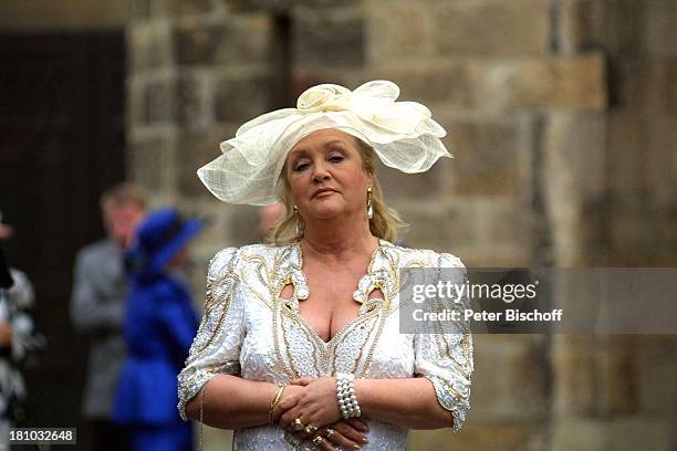 Doris Kunstmann, Kino-Film "Samba in Mettmann", Mettmann Nähe Düsseldorf, , vor "Katholische Kiche am Markt", Braut, Brautkleid, Hochzeit,...