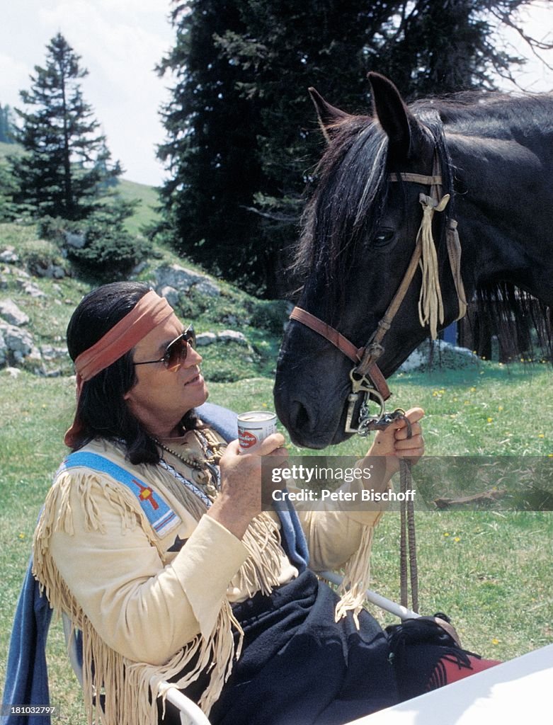 Pierre Brice ('Winnetou'), ZDF-Kinofilm 'Zärtliche Chaoten', 13.