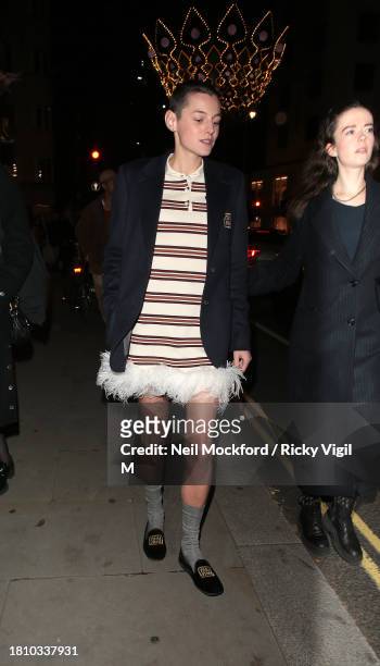Emma Corrin seen attending Miu Miu Select event - A Special Curated Selection Of Miu Miu by Emma Corrin on November 23, 2023 in London, England.