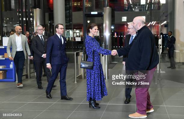 Crown Princess Victora of Sweden and Prince Daniel of Sweden meet Professor Oscar Ces, Head of the Department of Chemistry at Imperial College,...