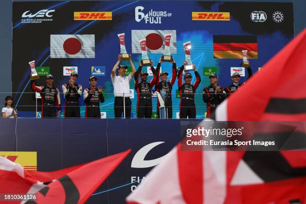 Podium Hypercar during the 6 Hours of Fuji Race at Fuji International Speedway on September 10, 2023 in Oyama, Japan.